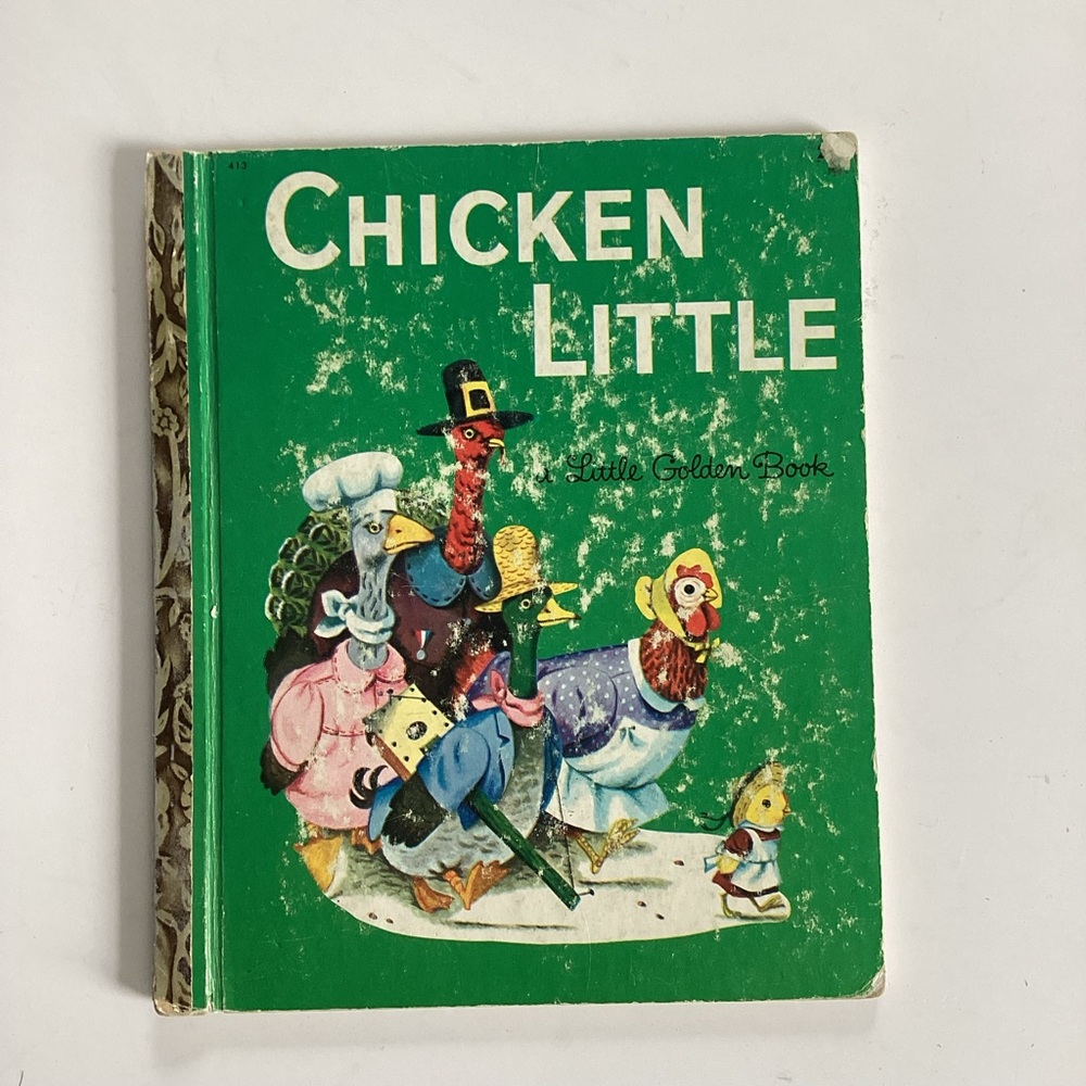 $5 add-on🌼 1960 Chicken Little Golden Book vintage